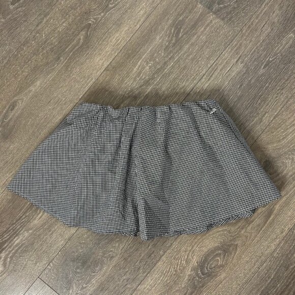 Aritzia Babaton Eckered Blouse Cropped Tube Top Bandeau Gingham Black Size XXS - Picture 2 of 10